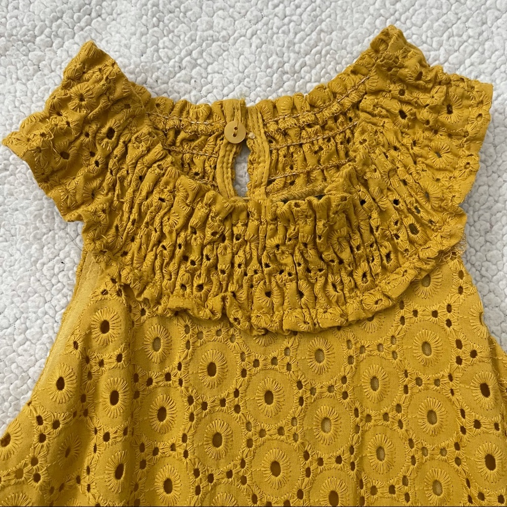 Zara Yellow Sleeveless Mock Neck Dress, Size Small - Picture 2 of 9